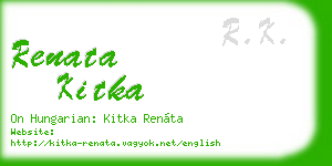 renata kitka business card